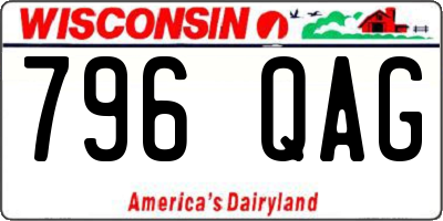 WI license plate 796QAG