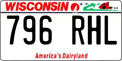 WI license plate 796RHL