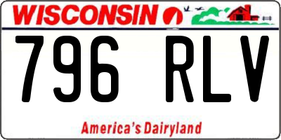 WI license plate 796RLV