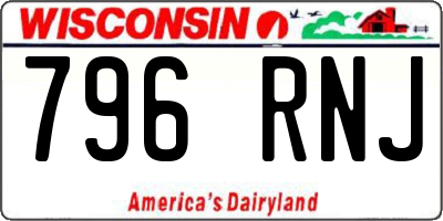 WI license plate 796RNJ