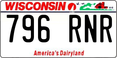 WI license plate 796RNR