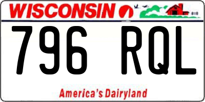 WI license plate 796RQL