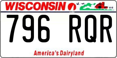 WI license plate 796RQR