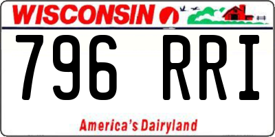 WI license plate 796RRI