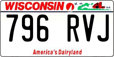 WI license plate 796RVJ