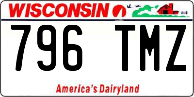 WI license plate 796TMZ