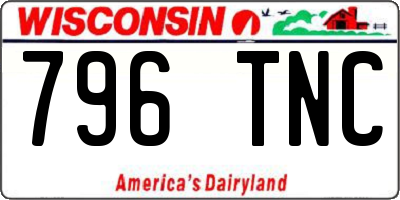 WI license plate 796TNC