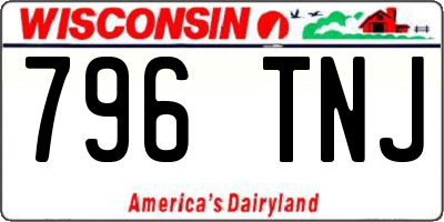 WI license plate 796TNJ