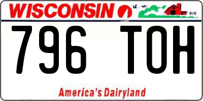 WI license plate 796TOH