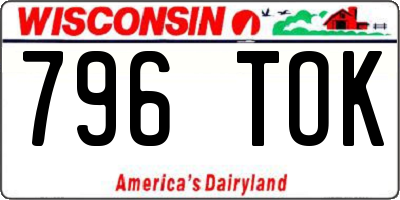 WI license plate 796TOK