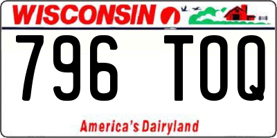 WI license plate 796TOQ