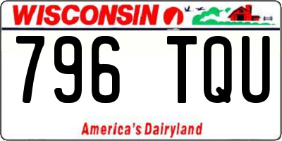 WI license plate 796TQU