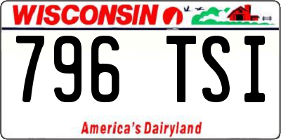 WI license plate 796TSI