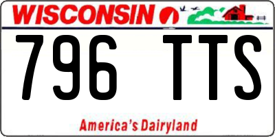 WI license plate 796TTS