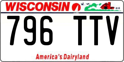 WI license plate 796TTV