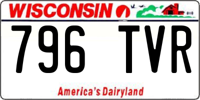 WI license plate 796TVR