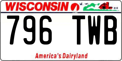 WI license plate 796TWB