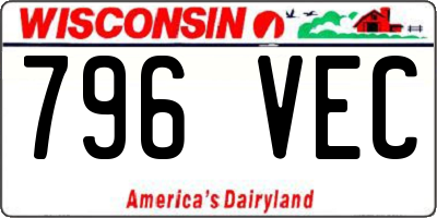 WI license plate 796VEC