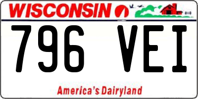 WI license plate 796VEI