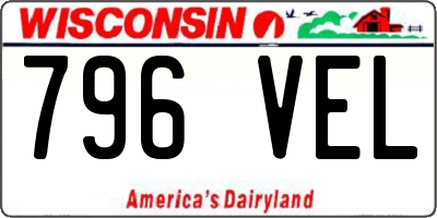 WI license plate 796VEL