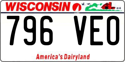 WI license plate 796VEO