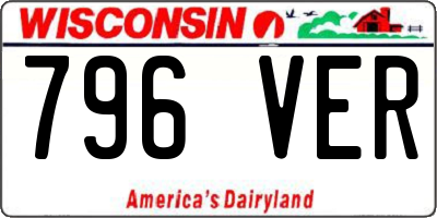 WI license plate 796VER