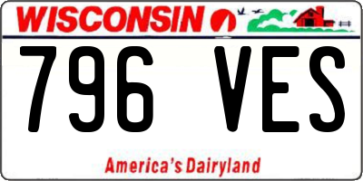 WI license plate 796VES