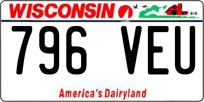 WI license plate 796VEU