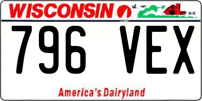 WI license plate 796VEX