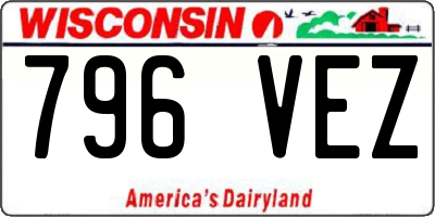 WI license plate 796VEZ