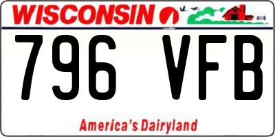 WI license plate 796VFB