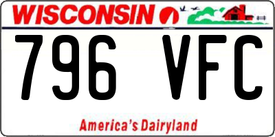 WI license plate 796VFC
