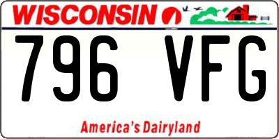 WI license plate 796VFG