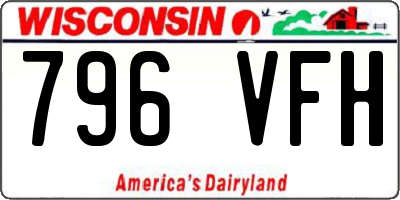 WI license plate 796VFH