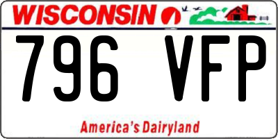 WI license plate 796VFP