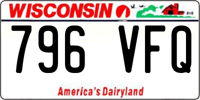 WI license plate 796VFQ