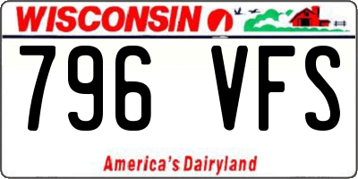 WI license plate 796VFS