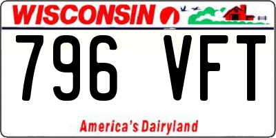 WI license plate 796VFT