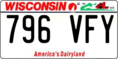 WI license plate 796VFY