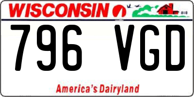 WI license plate 796VGD