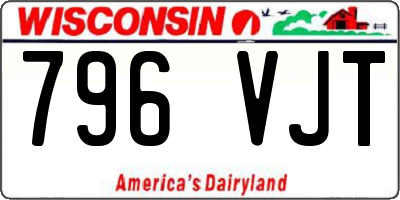 WI license plate 796VJT