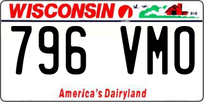 WI license plate 796VMO