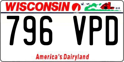 WI license plate 796VPD