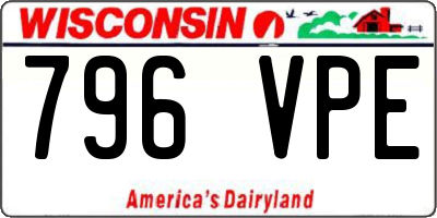 WI license plate 796VPE