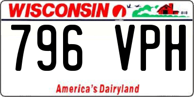 WI license plate 796VPH