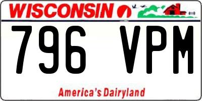 WI license plate 796VPM