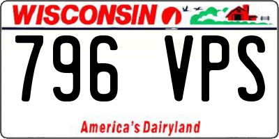 WI license plate 796VPS