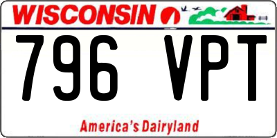 WI license plate 796VPT
