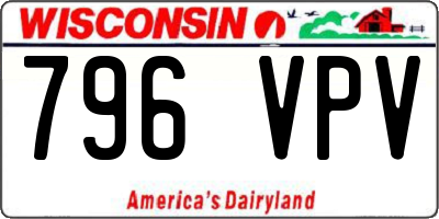 WI license plate 796VPV