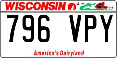 WI license plate 796VPY
